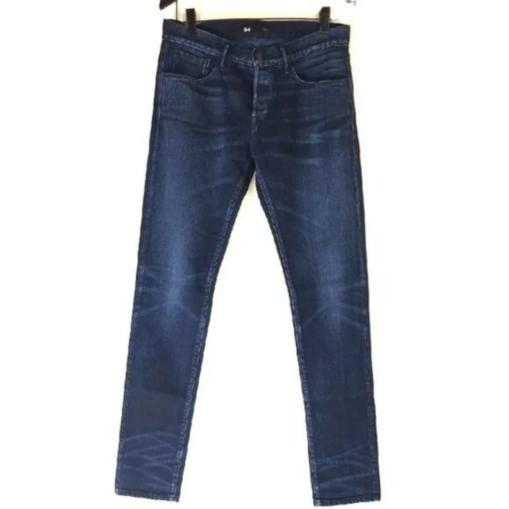 NWOT $285 3X1 NYC MEN'S M5 SELVEDGE SLIM STRAIGHT LEG JEANS IN BLUE SIZE 32